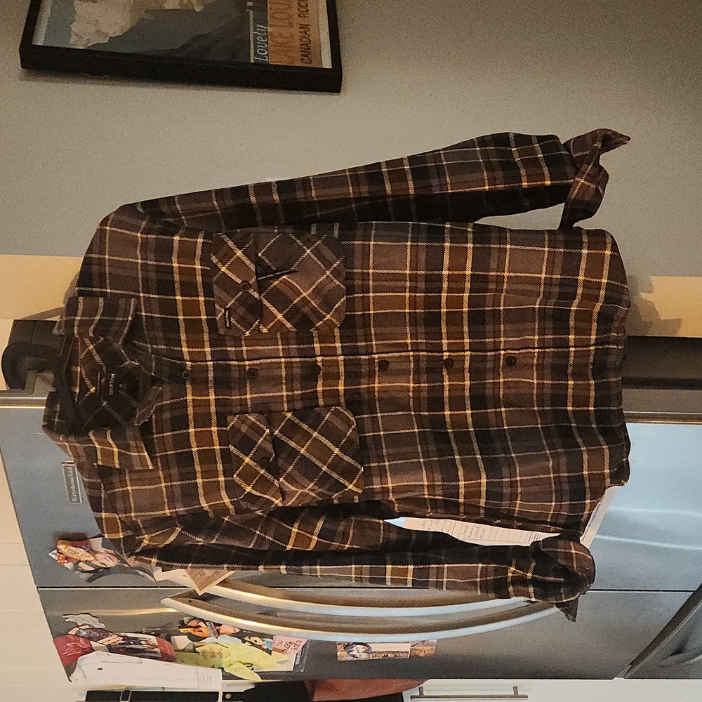 Mens nwt brixton flannel s